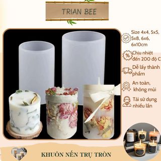 khuôn nến trụ silicon - dụng cụ làm nến, chịu nhiệt tốt, không mùi