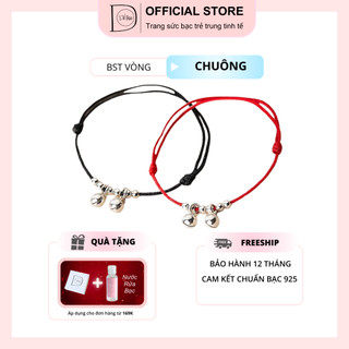 Vòng tay chỉ đỏ chuông bạc leng keng Dế Bạc