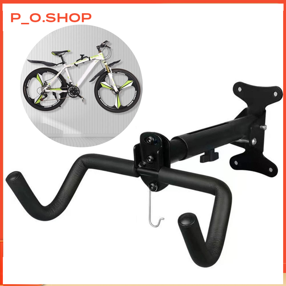 【🔥Rẻ】Giá treo xe đạp lên tường có 2 Tay Đỡ, móc treo mũ bảo hiểm và gấp gọn