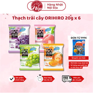 Thạch trái cây Nhật Bản ORIHIRO 20g x 6 cho bé từ 1 tuổi đủ vị - Nếp Shop