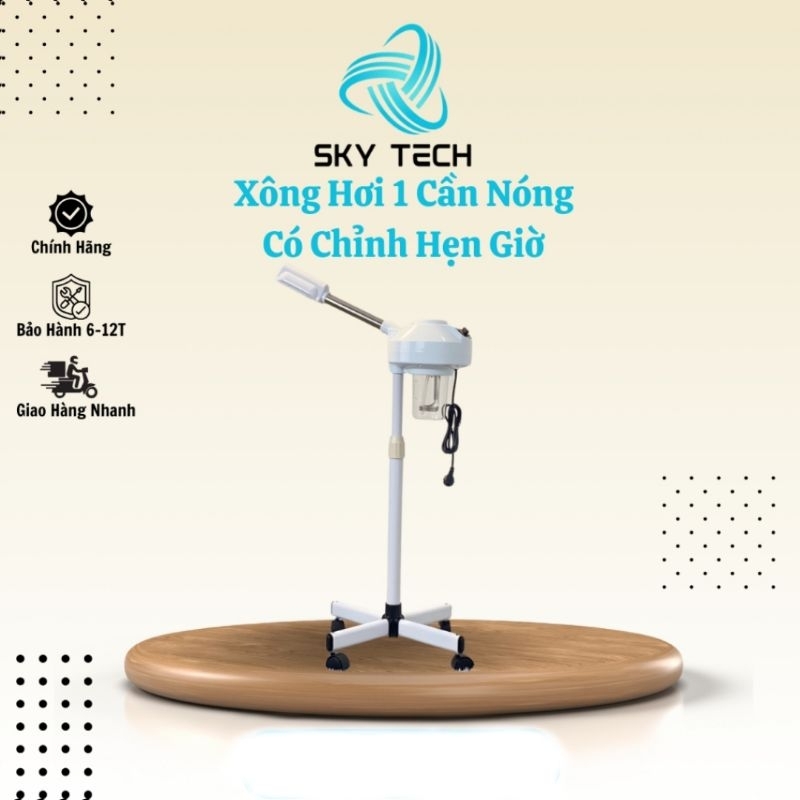 Xông Hơi 1 Cần Nóng Dùng Trong Spa Thế Hệ Mới Có Núm Hẹn Giờ Tiện Lợi, Xông Siêu Bền Và Chắc Chắn