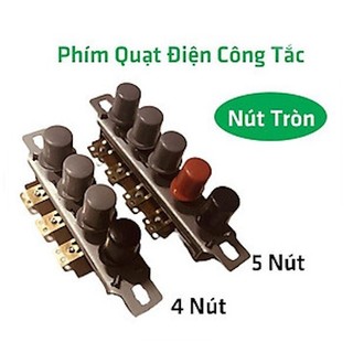 Công Tắc Số Quạt Cây, Quạt Bàn 4 Phím 5 Phím Loại Tròn