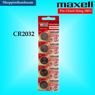 Pin CR2032 Maxell 3V Vỉ 5 Viên Chính Hãng Dung Lượng Cao