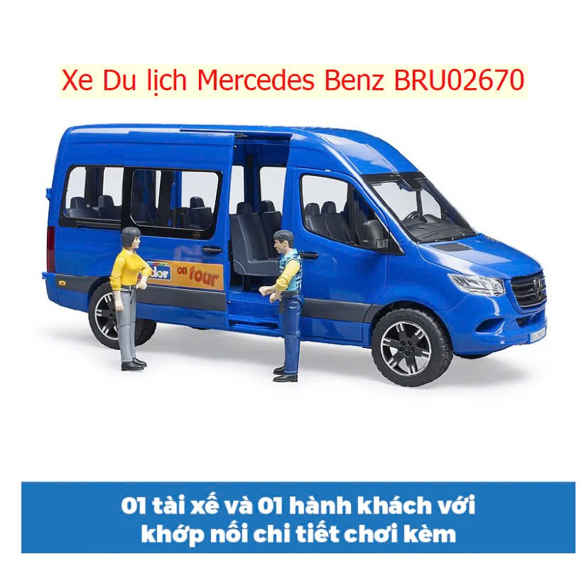 Xe chuyên chở du lịch Mercedes Benz với tài xế và hành khách BRUDER BRU02670