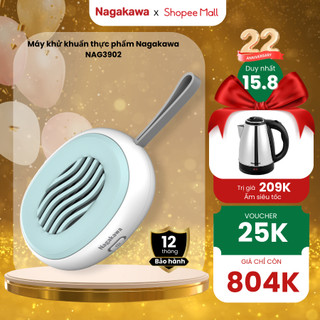 Máy Khử Khuẩn Thực Phẩm Mini Cầm Tay NAGAKAWA NAG3902 Khử Trùng Diệt Khuẩn Hoa Quả Rau Củ Thịt Cá B.hành 1 Năm