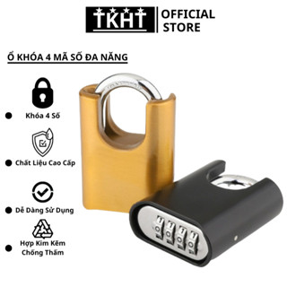 Ổ Khoá Số Khoá Mật Mã 4 Mã Số Làm Từ Hợp Kim Kẽm Chống Cắt, Chống Gỉ Chắc Chắn, Cứng Cáp SP41233239 ( Khóa Chống Trộm )