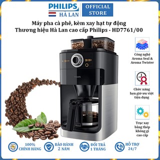 Máy pha cà phê kèm xay hạt tự động thương hiệu philips hd7761/00 - công suất 920w - hàng nhập khẩu