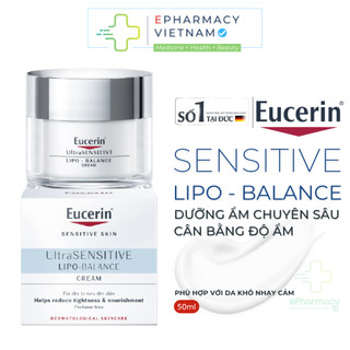 Kem Dưỡng Ẩm EUCERIN Chuyên Sâu Dành Cho Da Khô, Da Nhạy Cảm-Eucerin Lipo Balance 50ml