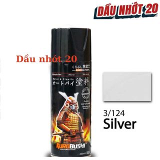 Samurai 124 sơn xịt sơn xe máy Samurai 3/124 màu bạc _ Silver
