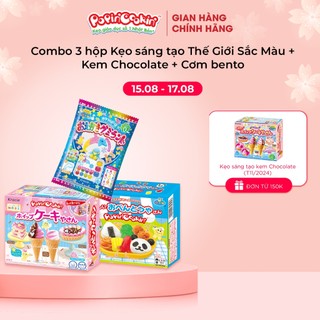 Combo 3 hộp kẹo Popin Cookin đồ chơi sáng tạo ăn được : Kem Chocolate + 2 hộp kẹo tự chọn chính hãng