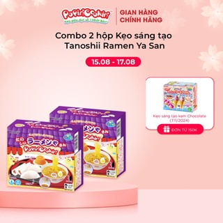 Combo 2 hộp kẹo Popin cookin Tanoshii Ramen Ya San chính hãng - bộ làm mì ramen - mẫu hộp mới