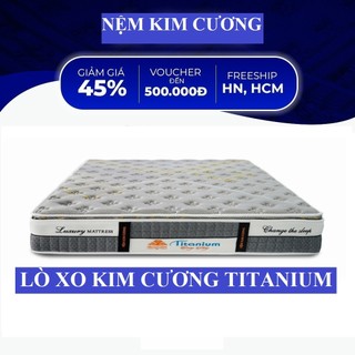 Đệm Lò Xo Túi Độc Lập Nệm Kim Cương Titanium dày 28cm - Êm Đàn Hồi Thoáng Khí - Bảo Hành 10 Năm