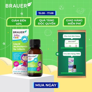 Siro BRAUER Liquid Multivitamin for Infants - Vitamin Tổng Hợp cho trẻ sơ sinh (45ml)