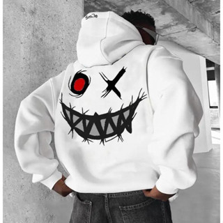  ÁO HOODIE UNISEX NAM NỮ FORM RỘNG MẶT CƯỜI KINH DỊ CÓ BIGSIZE 35kg đến hơn 100kg vải nỉ dày mịn 