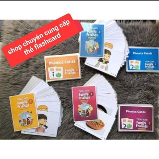 FLASHCARD FAMILY AND FRIENDS lớp 1,2,3,4,5 mới ép plastic(national edition)