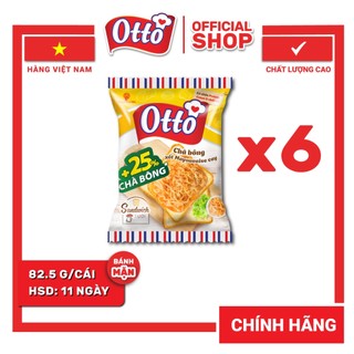 [DATE SIÊU MỚI] Combo 6 Bánh Sandwich tươi Chà Bông Xốt Otto 82.5g | Bánh mì tươi | Đồ ăn vặt