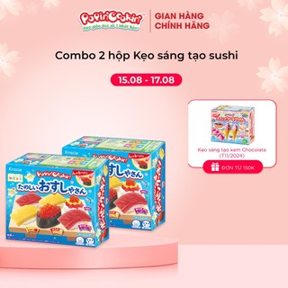 Combo 2 hộp kẹo Popin Cookin đồ chơi sáng tạo ăn được: Sushi + 1 hộp kẹo tự chọn chính hãng