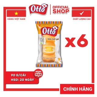 [DATE SIÊU MỚI] Combo 6 Gói Bánh Mì Tươi Otto Nhân Kem 90g | Bánh ăn sáng | Bánh mì tươi | Đồ ăn vặt