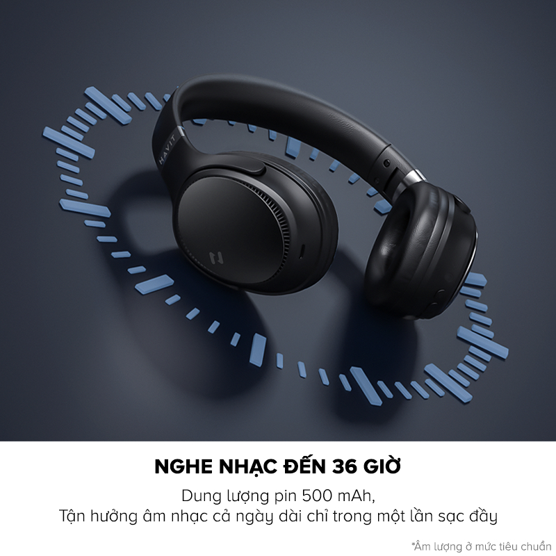 Tai Nghe Headphone HAVIT H630BT, Driver 40mm, Bluetooth 5.3, Nghe Đến 55H - Chính Hãng Dizigear | BigBuy360 - bigbuy360.vn