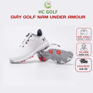 Giày Golf Nam UNDER AMOUR Siêu Nhẹ Chống Thấm Đế Đinh Chống Trơn Bảo Vệ Chân Khi Chơi - HC GOLF
