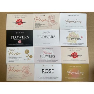Tag Rose, Cài Sticker Gắn Trang Trí Bó Hoa,Set 50 mix đa dạng màu sắc