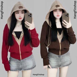 Áo khoác thun gân mix màu by Hangfinshop