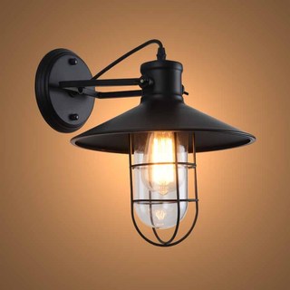 Đèn tường chao kính rọ nan chống nổ phong cách Vintage, đèn thả đồng bộ phong cách RETRO