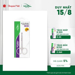 Kéo Cắt Tỉa Lông Mũi Đầu Tròn Thép Không Gỉ KỀM NGHĨA KM.604