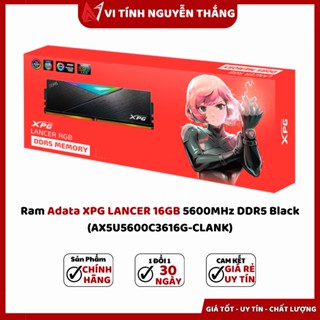 RAM ADATA XPG LANCER RGB 16GB 5600MHZ DDR5 BLACK WHITE (AX5U5600C3616G-CLANK)