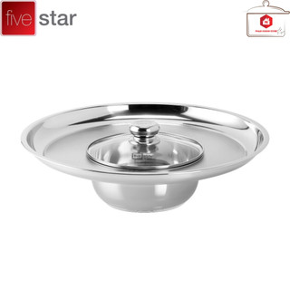Nồi Lẩu Mâm Inox 430 Fivestar Nắp Kính Dùng Được Cho Bếp Từ