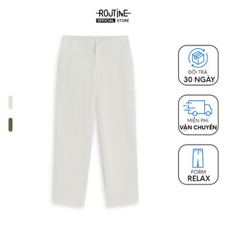 Quần Kaki Nam Linen Ống Rộng Trơn Form Relax - Routine 10S23PCA015