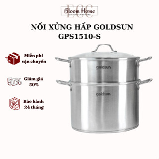 Nồi xửng hấp inox 3 lớp đáy từ goldsun GPS1510-S cao cấp dùng được cho mọi loại bếp