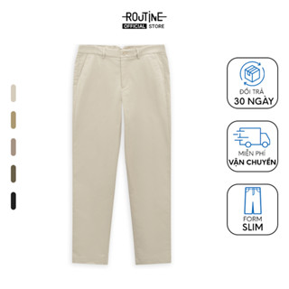 Quần Kaki Nam Cotton Trơn Form Slim - Routine 10S23PCA100C