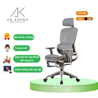 Ghế Công Thái Học Xoay Văn Phòng CTH-27,CTH-99  Có Tựa Đầu Gác Chân Cao Cấp