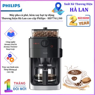 Máy pha cà phê, kèm xay hạt tự động. Thương hiệu Philips - HD7761/00. HÀNG CHÍNH HÃNG