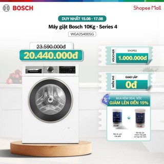 Máy giặt bosch 10kg wga25400sg - series 4 - hàng chính hãng