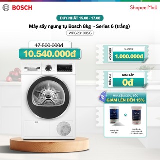 Máy sấy ngưng tụ bosch 8kg wpg23100sg - series 6 - hàng chính hãng