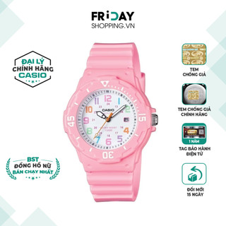 Đồng hồ casio nữ lrw-200h-4b2vdf mặt tròn dây cao su chính hãng