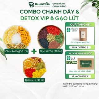 Combo trà gạo lứt+ trà detox + chanh dây kim quất - doumpalm