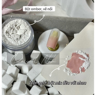 Phụ kiện nails Bột mix gel hũ chiết bé tạo charm, vẽ nổi, omber