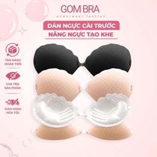 Áo bra dán ngực cài trước Gom Bra đệm bàn tay siêu dính, miếng dán nâng ngực tạo khe, chất silicon cao cấp - SA-P45