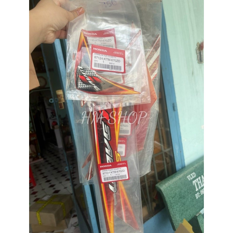 Tem wavei125 bộ [ màu cam - xanh lá ]  limit 2006 future neo- hàng thái lan (1)