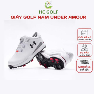 Giày golf nam UNDER AMOUR  thiết kế đế đinh chống trơn trượt da siêu nhẹ chống thấm nước - HC GOLF
