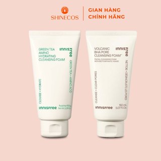 Sữa Rửa Mặt Trà Xanh Than Tro Innisfree Green Tea Foam Cleanser 150ml Hàn Quốc Giúp Làm Sạch Sâu và Duy Trì Độ Ẩm