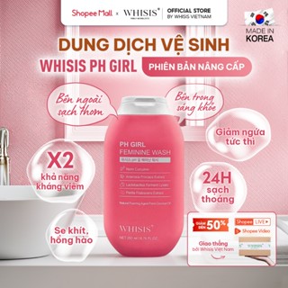 Dung Dịch Vệ Sinh Phụ Nữ X2 Nghệ Nano Whisis pH Girl Feminine Wash 200ml Làm Sạch, Khử Mùi, Dưỡng Ẩm, Giảm Viêm An Toàn