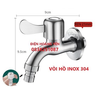 vòi Hồ Inox 304 VH4001 Vòi Xả Xô Inox303, Vòi Sân Vườn Inox304, Vòi Máy Giặt, Vòi Tưới Cây Inox 304