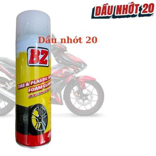 Chai xịt BZ Tires & Plastic Shine - Phục hồi nhựa nhám bz, làm đen lốp bz, tân trang xe máy, ô tô