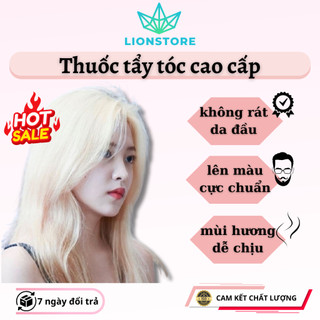 Thuốc tẩy tóc tại nhà LIONSTORE cao cấp không rát lên chuẩn màu tặng kèm oxy găng tay