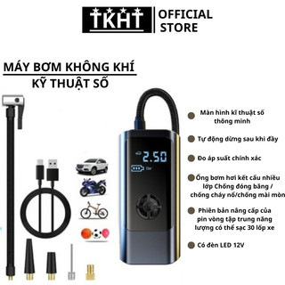 Bơm Xe Ô Tô, Xe Máy Xe Đạp Công Suất 100W-120W Máy Bơm Lốp Di Động Không Dây SP41233096