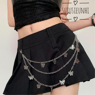 (2 mẫu) Lẻ Dây xích đeo kèm quần, váy unisex hình bướm-chain thắt lưng